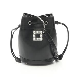 Roger Vivier Bucket Bag Shoulder Leather Black